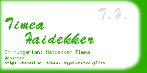 timea haidekker business card